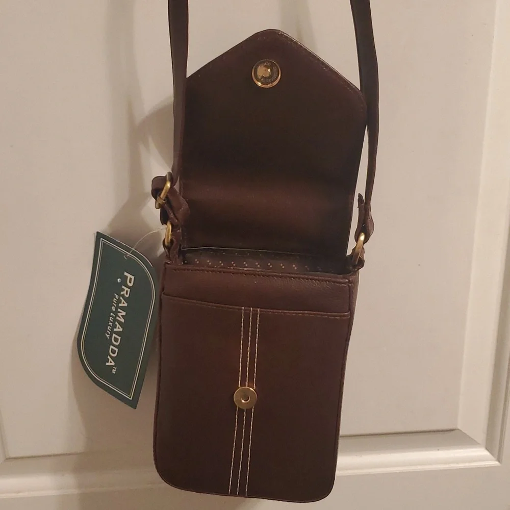NWT-  Pramadda, Vegan leather,  unisex, body sling bag - Picture 12 of 16